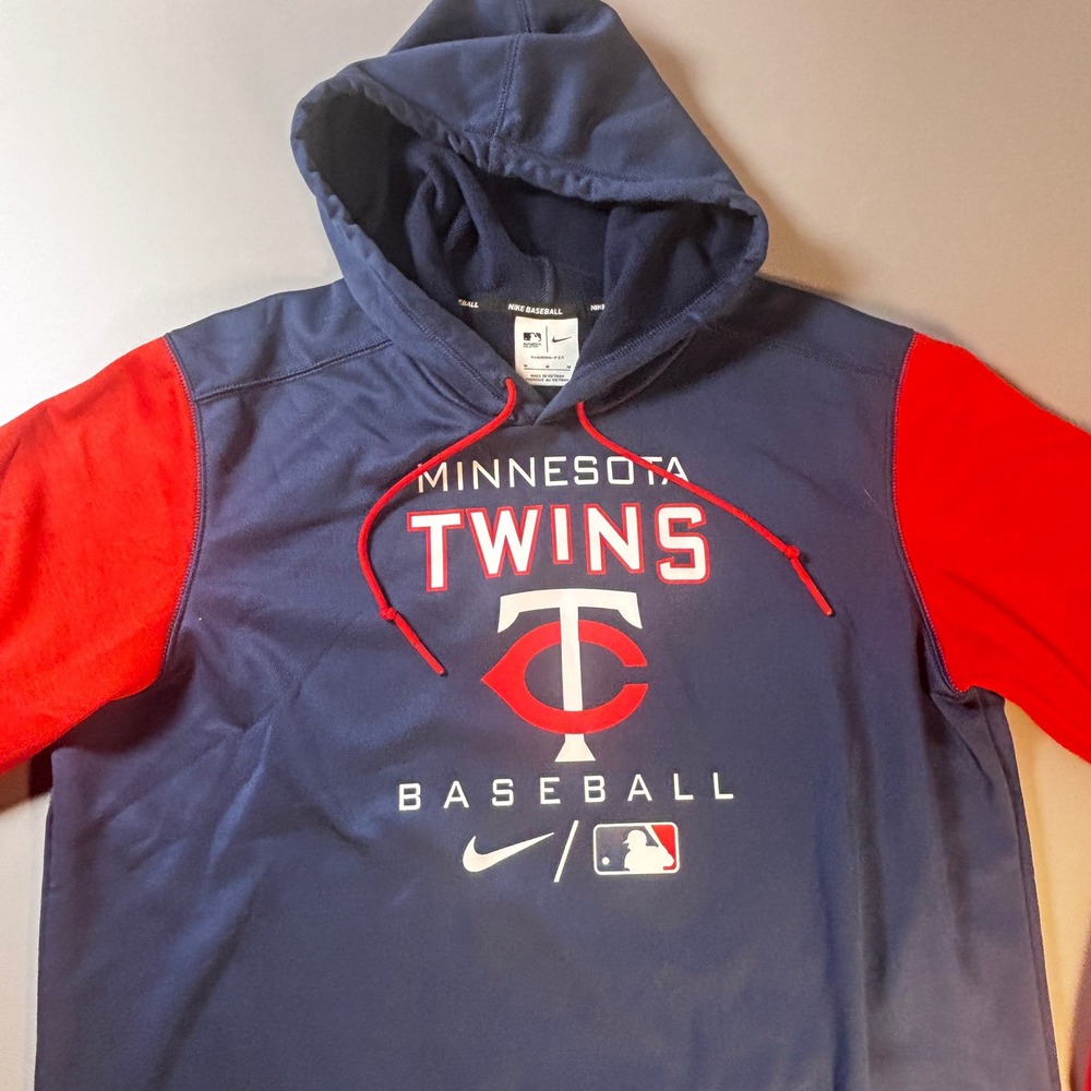 Nike Minnesota Twins MLB Hoodie Mens Medium Therma-FIT Navy Authentic Collection